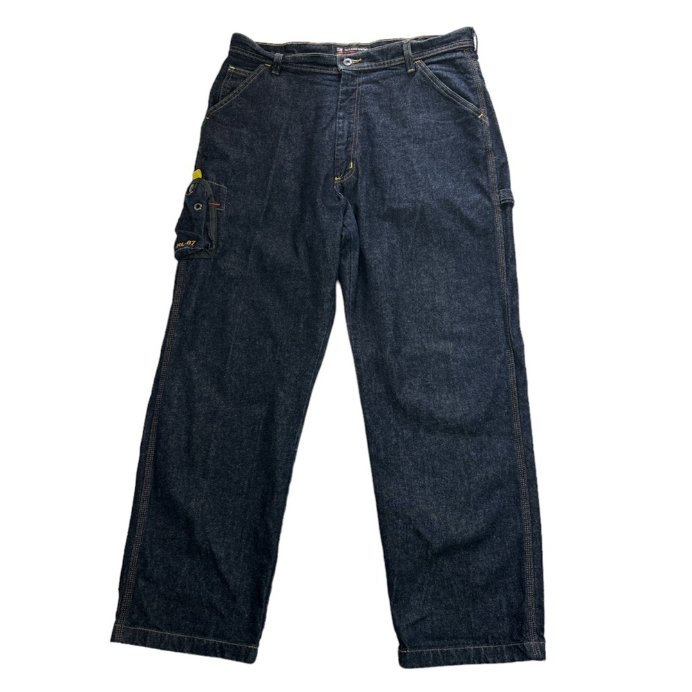 Vintage Polo Ralph Lauren RL-67 Jeans 34X32 Blue Cell Phone Carpenter Baggy Y2K